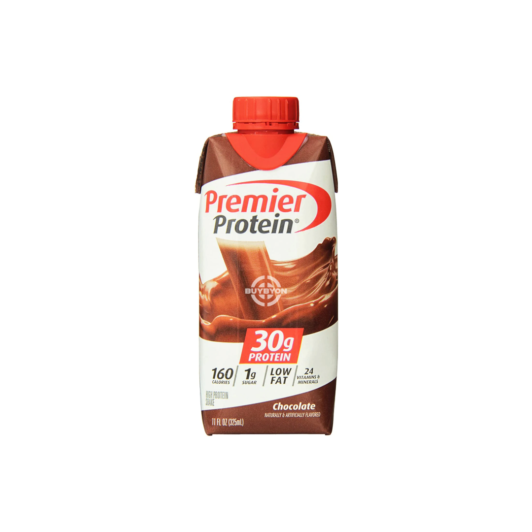 Premier Protein Chocolate Shake - 325ml, high-protein, low-sugar shake with rich chocolate flavour.