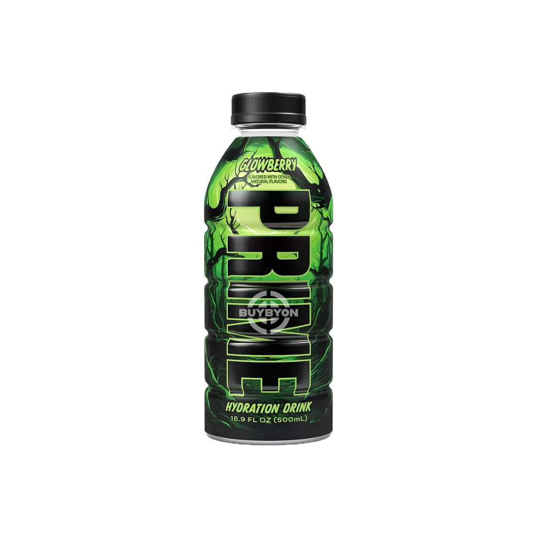 Prime Hydration Glowberry V2 - 500ml bottle, featuring a refreshing Glowberry flavour with essential electrolytes and vitamins for superior hydration and energy. Ideal for on-the-go and post-workout replenishment.