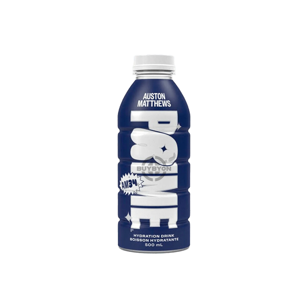 Prime Hydration Auston Matthews 500ml limited edition sports drink bottle, designed for optimal hydration, available across the UK at Buybyon.