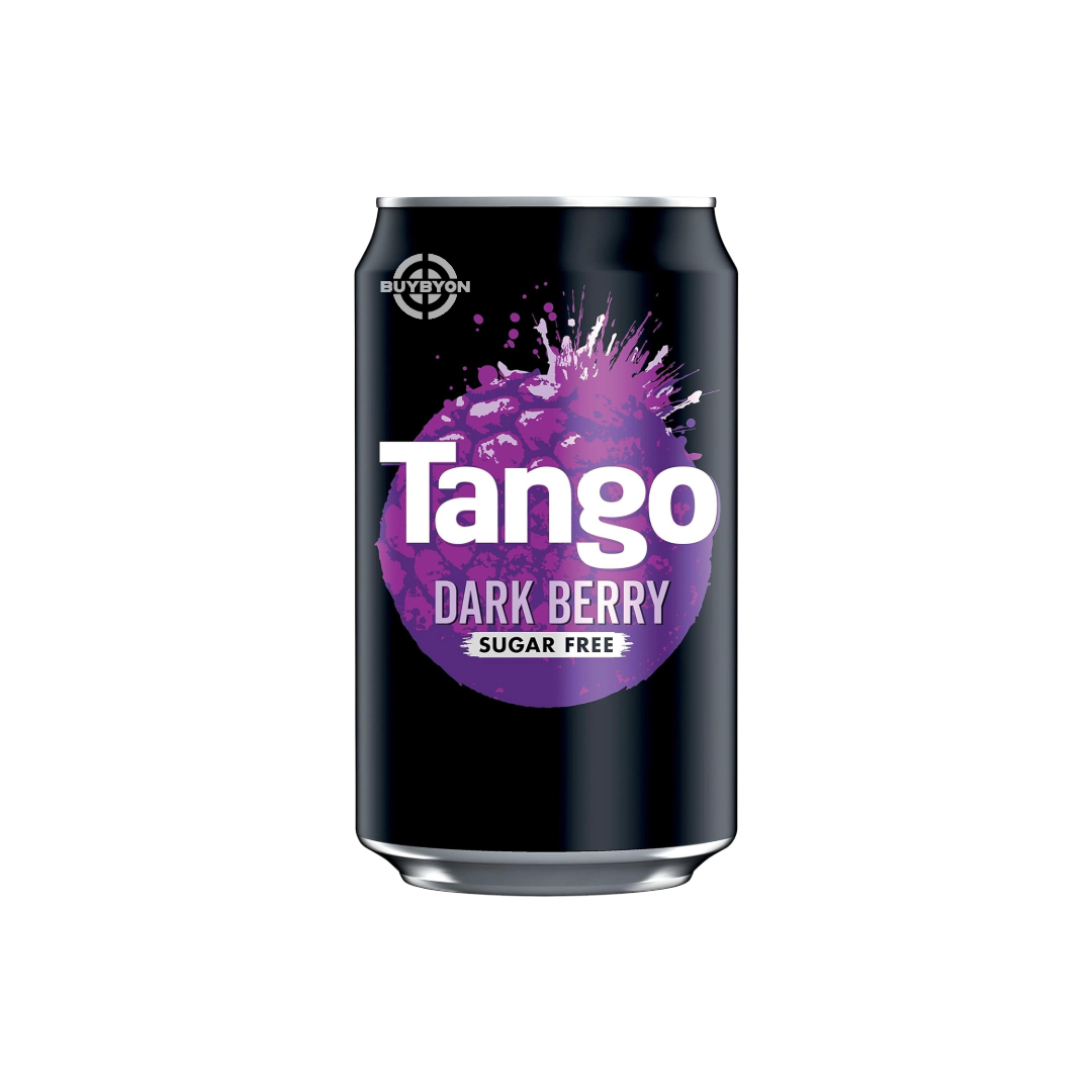 Tango Dark Berry Sugar Free - 330ml, a rich, sugar-free dark berry fizzy drink in a convenient can.