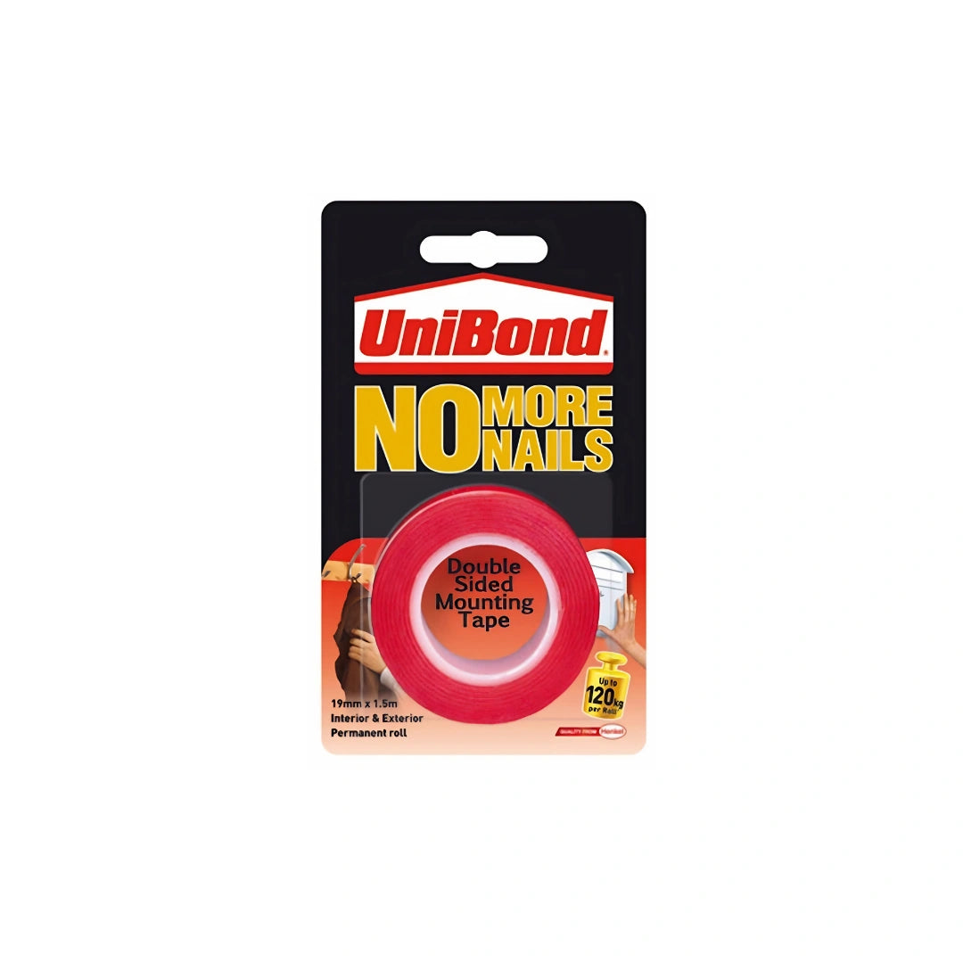 Unibond No More Nails Double Sided Mounting Tape 19mm x 1.5m