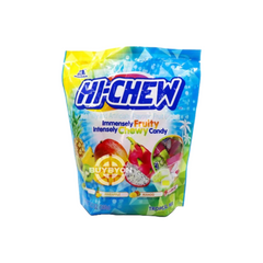 A large pack of Hi Chew Tropical SUP - 360g featuring a colourful assortment of tropical fruit-flavoured chews, highlighting the vibrant and exotic appeal of this chewy treat.