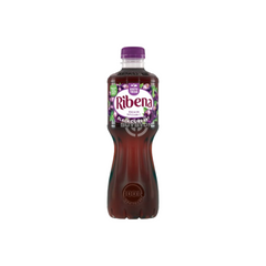 A 500ml bottle of Ribena Blackcurrant Juice Drink No Added Sugar, showcasing its deep purple colour and branding, highlighting the delicious and refreshing blackcurrant flavour.