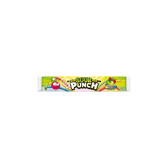 A pack of Sour Punch Rainbow - 56g featuring vibrant packaging with colourful sour straws inside, highlighting the tangy and sweet appeal of this chewy treat.