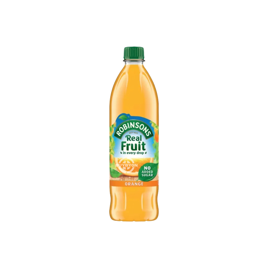 Robinsons Orange & Pineapple No Added Sugar Squash - 750ml bottle featuring vibrant orange and pineapple imagery, distinctive Robinsons branding, and a description of the no added sugar, tropical-infused flavour. Perfectly refreshing for any occasion