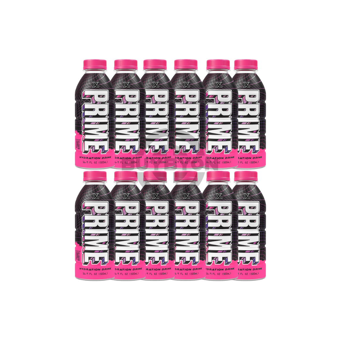 Prime Hydration Pink 'X' Limited Edition - 500ml Case of 12