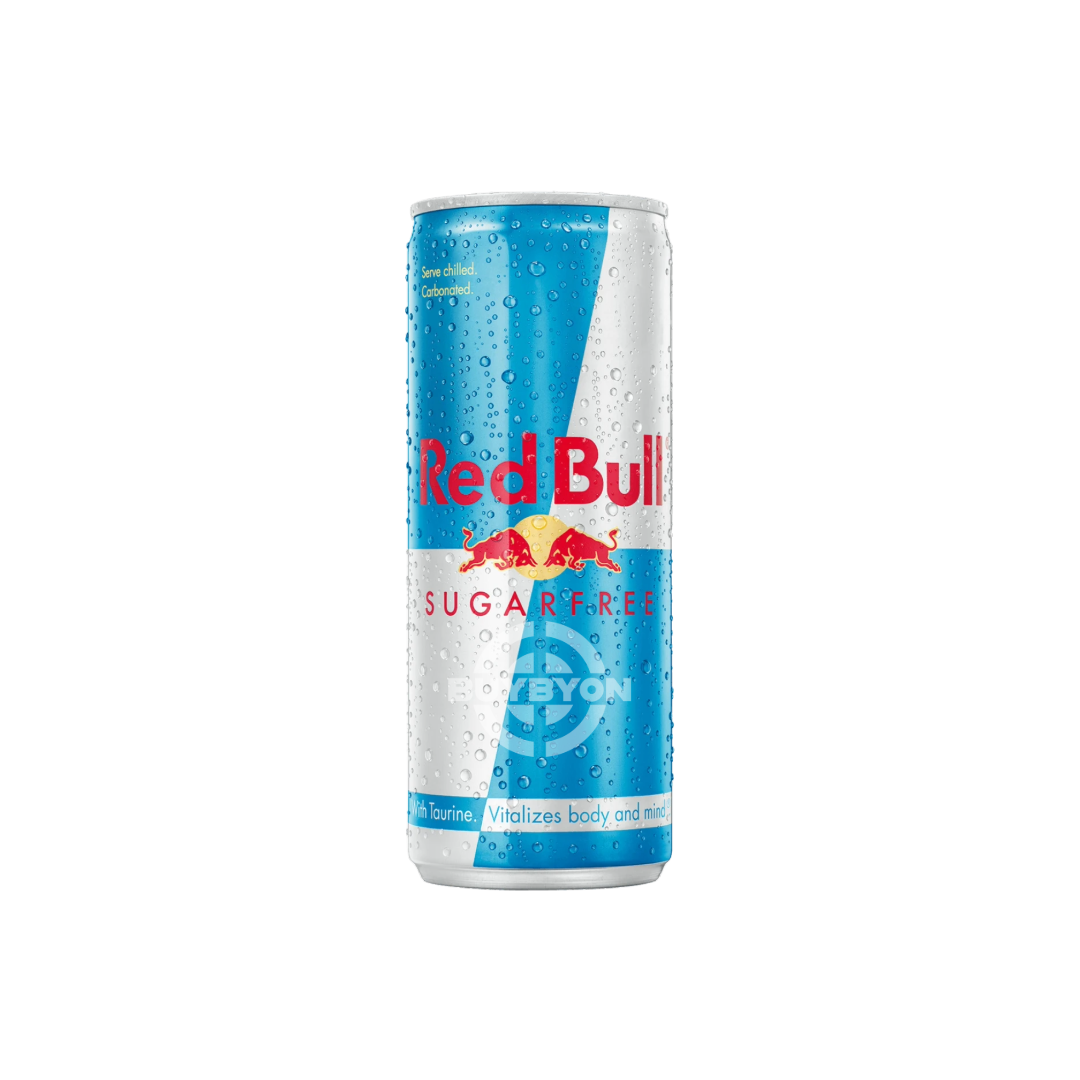 Red Bull Sugar Free Energy Drink - 250ml can, featuring the iconic blue and silver packaging, known for providing a sugar-free energy boost.