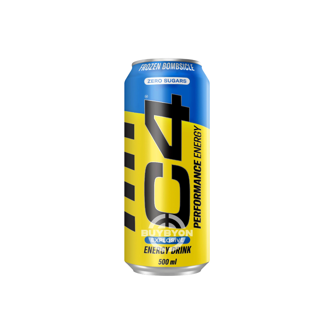 C4 Performance Energy Frozen Bombsicle 500ml bottle featuring a vibrant label with icy, fruity graphics, highlighting the refreshing frozen bombsicle flavour.