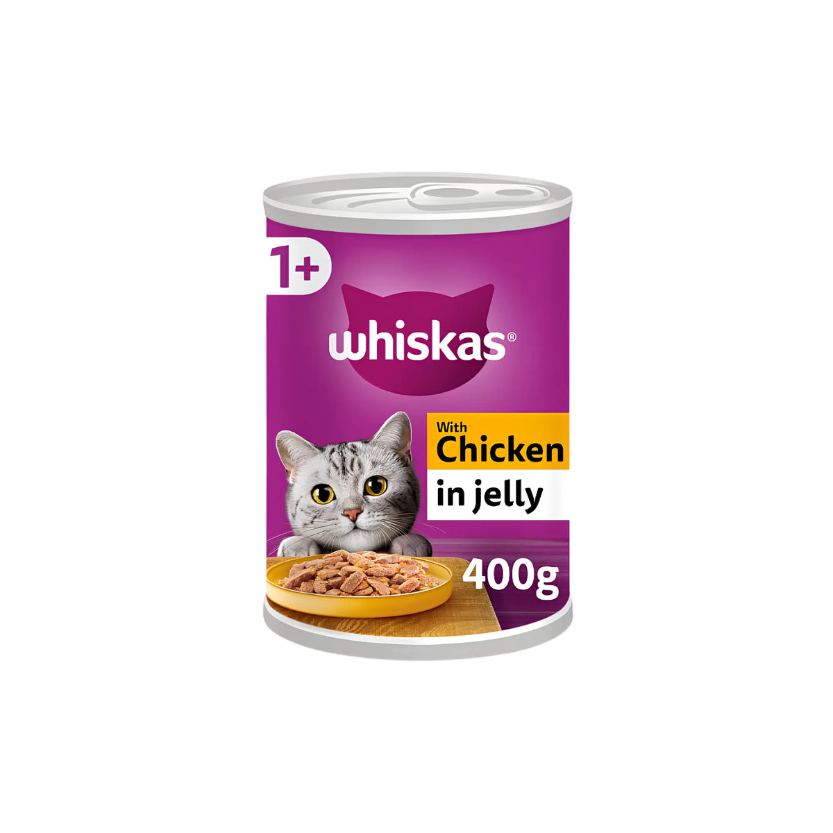 Whiskas Adult Wet Cat Food Chicken in Jelly 400g Tin