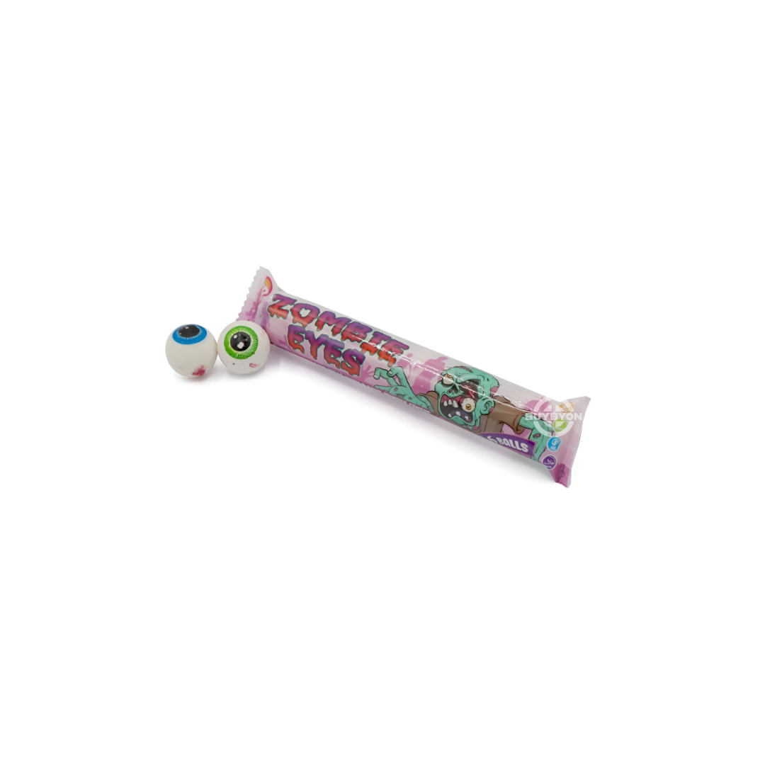 Zed Candy Zombie Eyes 6 Ball Pack - 42g, spooky zombie eye candies perfect for Halloween celebrations, bursting with delicious flavour.