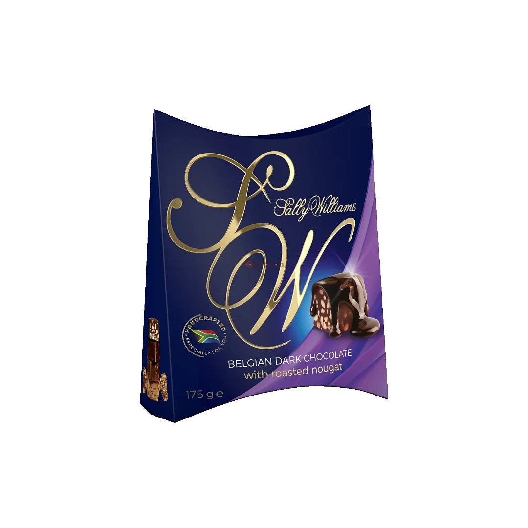 Sally Williams Belgian Dark Chocolate Nougat Squares Gift Box - 175g